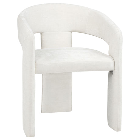 Carlow Sculptural Upholstered Dining Arm Chairs - Wraparound Back in Black or White, Set of 2 – view 14