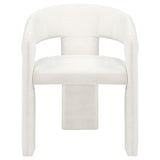 Carlow Sculptural Upholstered Dining Arm Chairs - Wraparound Back in Black or White, Set of 2 – view 15