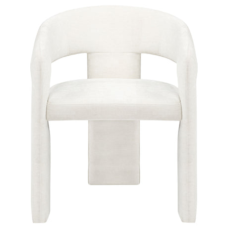 Carlow Sculptural Upholstered Dining Arm Chairs - Wraparound Back in Black or White, Set of 2 – view 15