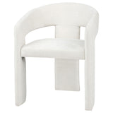 Carlow Sculptural Upholstered Dining Arm Chairs - Wraparound Back in Black or White, Set of 2 – view 16