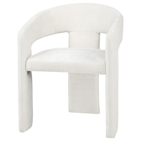 Carlow Sculptural Upholstered Dining Arm Chairs - Wraparound Back in Black or White, Set of 2 – view 16
