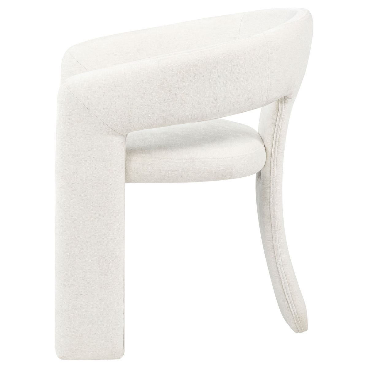 Carlow Sculptural Upholstered Dining Arm Chairs - Wraparound Back in Black or White, Set of 2 – view 17