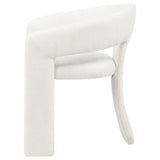 Carlow Sculptural Upholstered Dining Arm Chairs - Wraparound Back in Black or White, Set of 2 – view 17