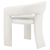 Carlow Sculptural Upholstered Dining Arm Chairs - Wraparound Back in Black or White, Set of 2 – view 18