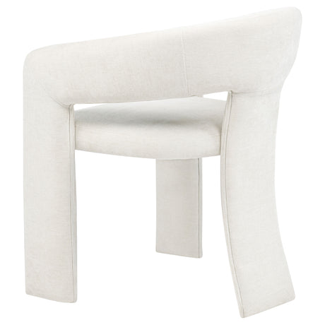Carlow Sculptural Upholstered Dining Arm Chairs - Wraparound Back in Black or White, Set of 2 – view 18