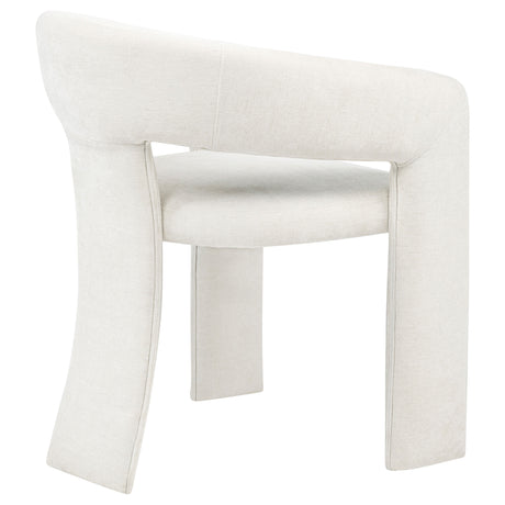 Carlow Sculptural Upholstered Dining Arm Chairs - Wraparound Back in Black or White, Set of 2 – view 20