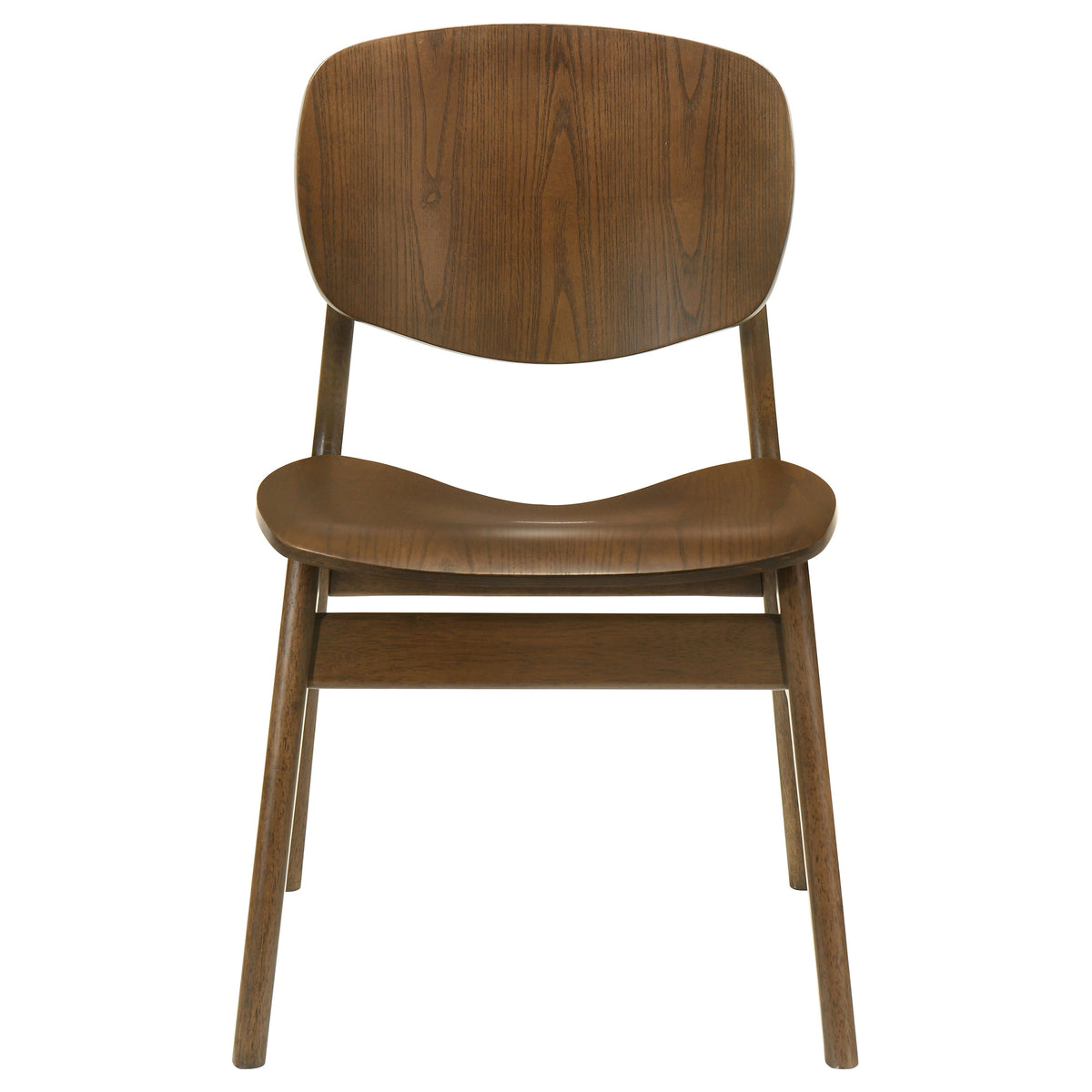 Benford 54" Round Pedestal Dining Table & 5-Piece Set - Mid-Century Dark Brown with Curved-Back Chairs – view 17
