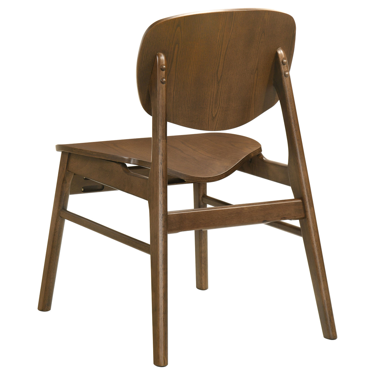Benford 54" Round Pedestal Dining Table & 5-Piece Set - Mid-Century Dark Brown with Curved-Back Chairs – view 18