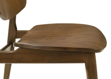 Benford 54" Round Pedestal Dining Table & 5-Piece Set - Mid-Century Dark Brown with Curved-Back Chairs – view 19