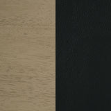 Kehoe Upholstered Dining Side Chairs, Set of 2 - Mid-Century Black Leatherette with Natural Oak or Walnut Frame – view 13