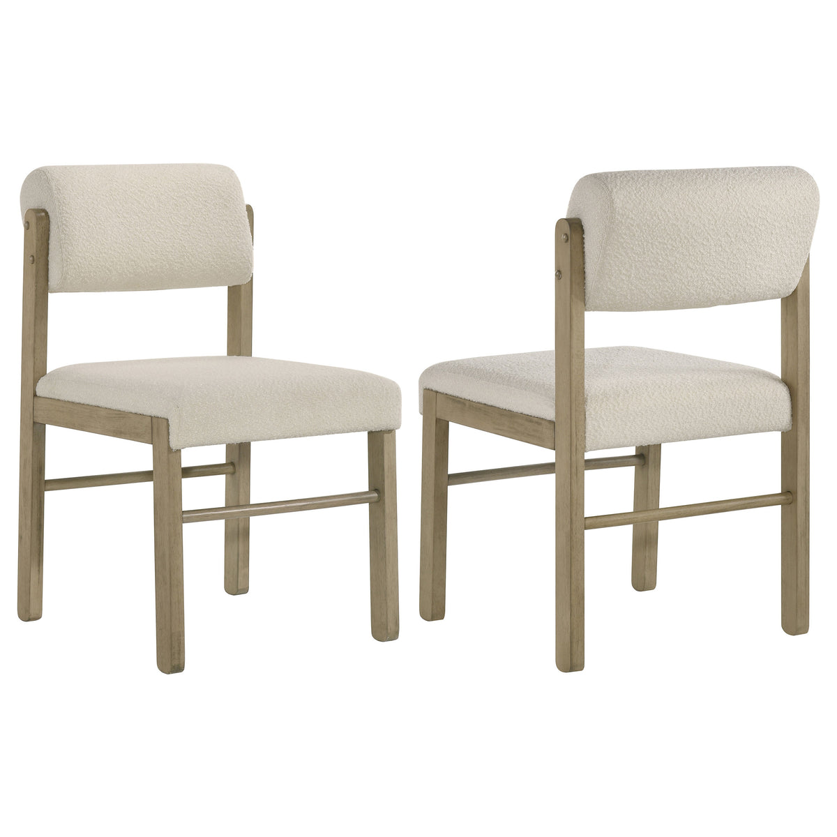 Kehoe Upholstered Dining Side Chairs (Set of 2) - Natural Oak, Set of 2 Side Chairs