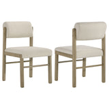Kehoe Upholstered Dining Side Chairs (Set of 2) - Natural Oak, Set of 2 Side Chairs