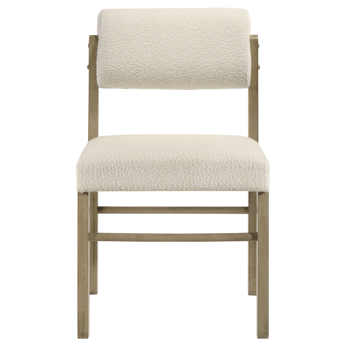 Kehoe Upholstered Dining Side Chairs (Set of 2) - Mid-Century Cream Fabric with Natural Oak or Walnut Legs – view 5