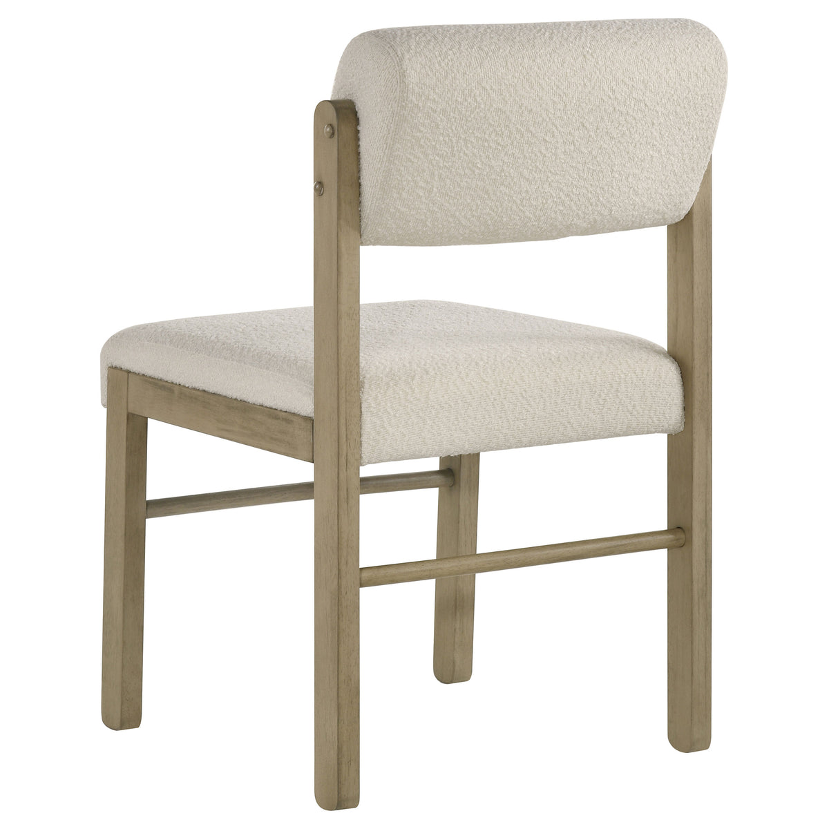 Kehoe Upholstered Dining Side Chairs (Set of 2) - Mid-Century Cream Fabric with Natural Oak or Walnut Legs – view 8