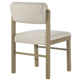 Kehoe Upholstered Dining Side Chairs (Set of 2) - Mid-Century Cream Fabric with Natural Oak or Walnut Legs – view 9
