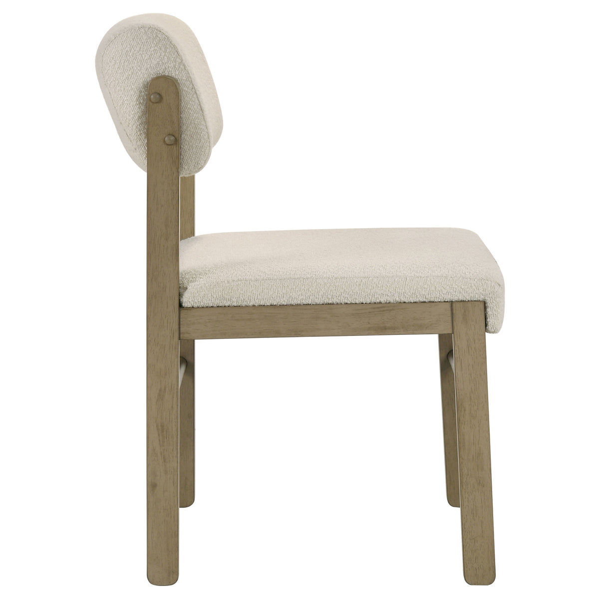Kehoe Upholstered Dining Side Chairs (Set of 2) - Mid-Century Cream Fabric with Natural Oak or Walnut Legs – view 10