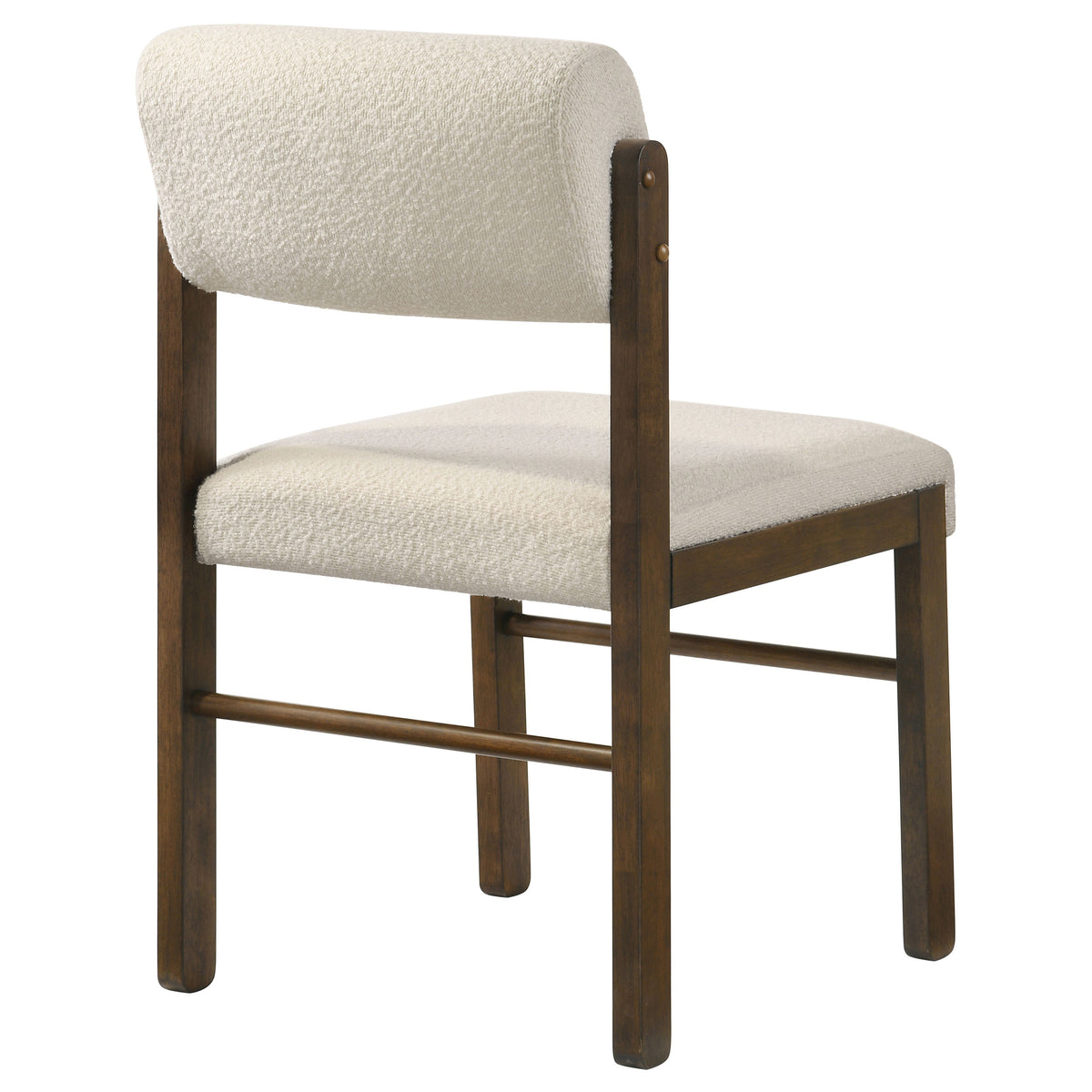 Kehoe Upholstered Dining Side Chairs (Set of 2) - Mid-Century Cream Fabric with Natural Oak or Walnut Legs – view 20