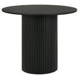 Hamlyn 43" Round Counter Height Dining Table & 5-Piece Sets - Black Fluted Pedestal with Upholstered Chairs – view 14