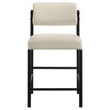 Hamlyn 43" Round Counter Height Dining Table & 5-Piece Sets - Black Fluted Pedestal with Upholstered Chairs – view 17