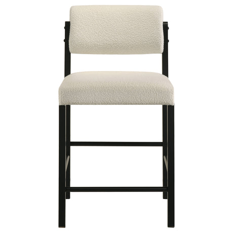 Hamlyn 43" Round Counter Height Dining Table & 5-Piece Sets - Black Fluted Pedestal with Upholstered Chairs – view 17