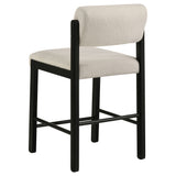 Hamlyn 43" Round Counter Height Dining Table & 5-Piece Sets - Black Fluted Pedestal with Upholstered Chairs – view 18