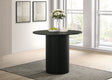 Hamlyn 43" Round Counter Height Dining Table & 5-Piece Sets - Black Fluted Pedestal with Upholstered Chairs – view 1