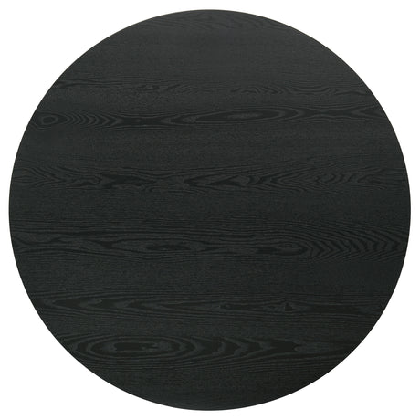 Hamlyn 43" Round Counter Height Dining Table & 5-Piece Sets - Black Fluted Pedestal with Upholstered Chairs – view 7