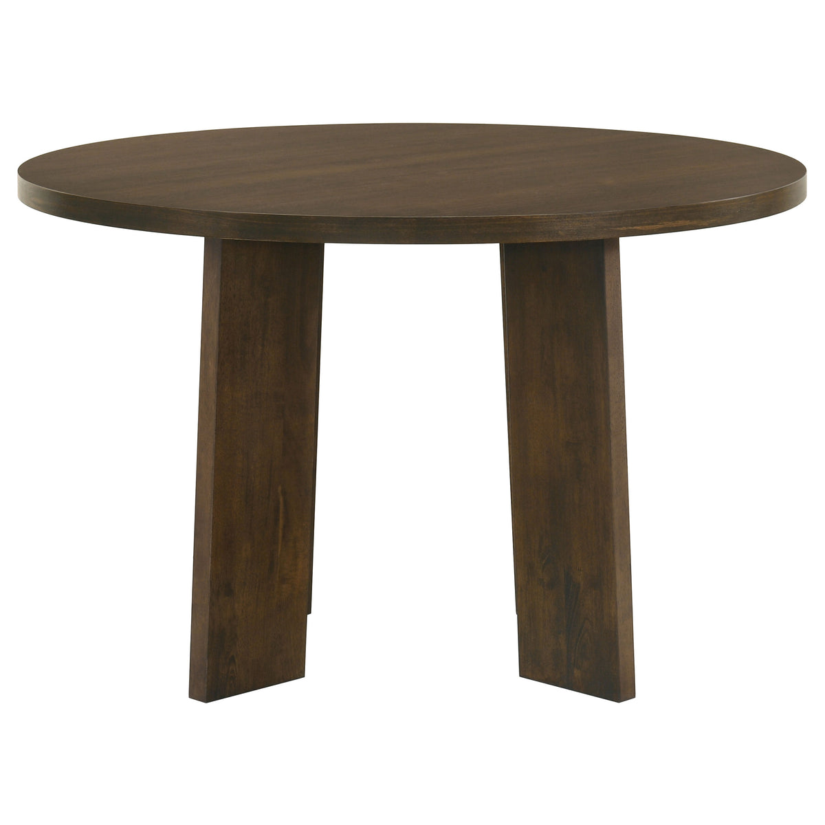 Strouse 47" Round Pedestal Dining Table & 5-Piece Sets - Walnut with Spindle, Upholstered or Velvet Chairs – view 8