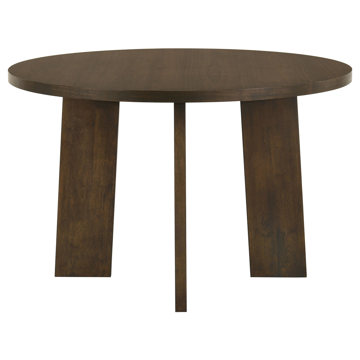 Strouse 47" Round Pedestal Dining Table & 5-Piece Sets - Walnut with Spindle, Upholstered or Velvet Chairs – view 9