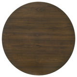 Strouse 47" Round Pedestal Dining Table & 5-Piece Sets - Walnut with Spindle, Upholstered or Velvet Chairs – view 11