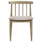Cullen Mid-Century Spindle Back Dining Chairs (Set of 2) - Wheat Upholstered Seat, Natural Oak or Walnut – view 5