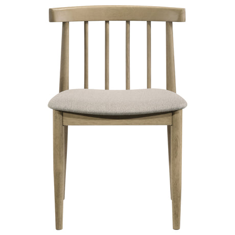 Cullen Mid-Century Spindle Back Dining Chairs (Set of 2) - Wheat Upholstered Seat, Natural Oak or Walnut – view 5