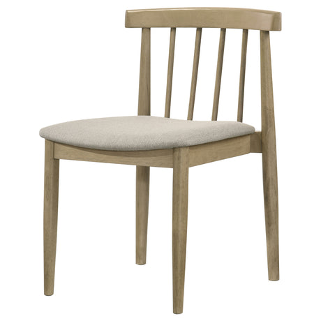 Cullen Mid-Century Spindle Back Dining Chairs (Set of 2) - Wheat Upholstered Seat, Natural Oak or Walnut – view 6
