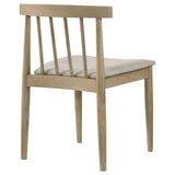 Cullen Mid-Century Spindle Back Dining Chairs (Set of 2) - Wheat Upholstered Seat, Natural Oak or Walnut – view 9