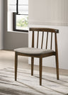 Cullen Mid-Century Spindle Back Dining Chairs (Set of 2) - Wheat Upholstered Seat, Natural Oak or Walnut – view 14
