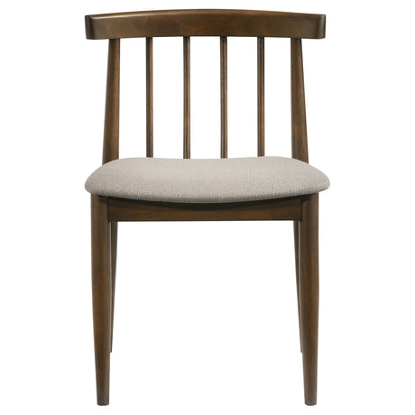 Cullen Mid-Century Spindle Back Dining Chairs (Set of 2) - Wheat Upholstered Seat, Natural Oak or Walnut – view 16