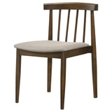 Cullen Mid-Century Spindle Back Dining Chairs (Set of 2) - Wheat Upholstered Seat, Natural Oak or Walnut – view 17