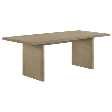 Decker 82" Slab-Top Dining Table & 7-Piece Sets - Natural Oak with Cream, Black or Grey Upholstered Chairs – view 18