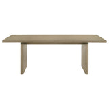 Decker 82" Slab-Top Dining Table & 7-Piece Sets - Natural Oak with Cream, Black or Grey Upholstered Chairs – view 19