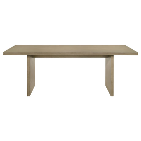 Decker 82" Slab-Top Dining Table & 7-Piece Sets - Natural Oak with Cream, Black or Grey Upholstered Chairs – view 7