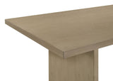 Decker 82" Slab-Top Dining Table & 7-Piece Sets - Natural Oak with Cream, Black or Grey Upholstered Chairs – view 11