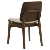 Redbridge Channel-Tufted Velvet Dining Side Chairs (Set of 2) - Cream with Natural Oak or Walnut Frame – view 18