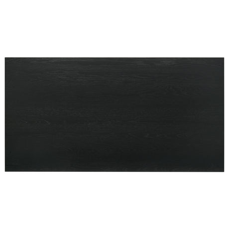 Decker 70" Counter Height Dining Table & 7-Piece Sets - Black Slab Top with Upholstered Counter Chairs – view 9