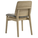 Redbridge Channel-Tufted Grey Velvet Dining Side Chairs (Set of 2) - Natural Oak or Walnut Wood Frame – view 8