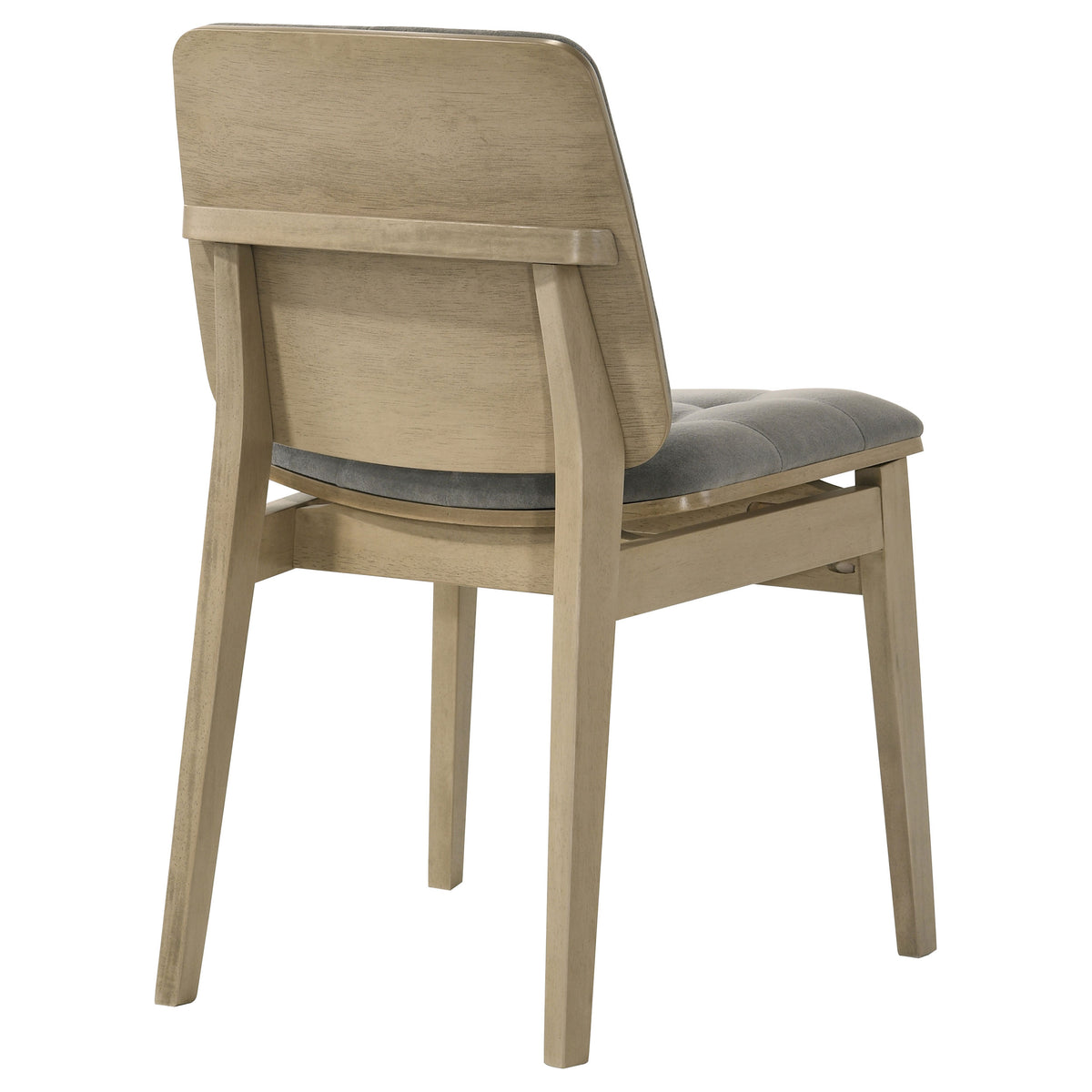 Redbridge Channel-Tufted Grey Velvet Dining Side Chairs (Set of 2) - Natural Oak or Walnut Wood Frame – view 9