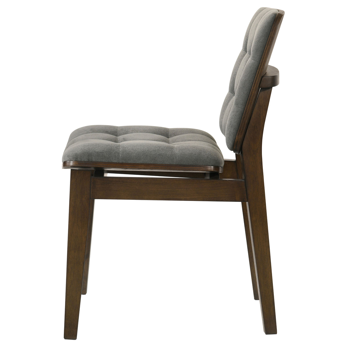 Redbridge Channel-Tufted Grey Velvet Dining Side Chairs (Set of 2) - Natural Oak or Walnut Wood Frame – view 18