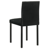 Garza Space-Saving Dining Table & 5-Piece Sets - Greige Oak Top, Black Metal Frame & Leatherette Chairs – view 20