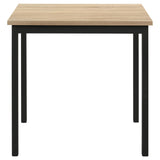 Garza Space-Saving Dining Table & 5-Piece Sets - Greige Oak Top, Black Metal Frame & Leatherette Chairs – view 7