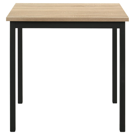Garza Space-Saving Dining Table & 5-Piece Sets - Greige Oak Top, Black Metal Frame & Leatherette Chairs – view 7