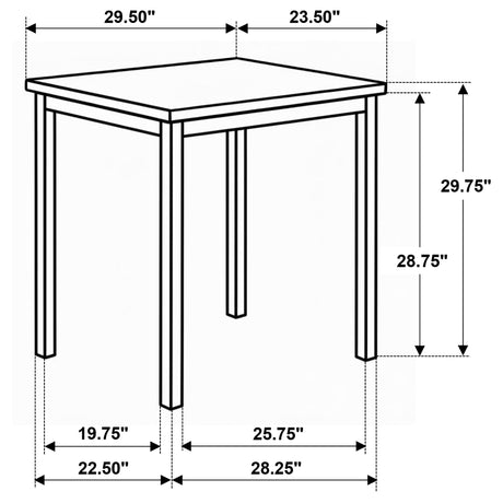 Garza Space-Saving Dining Table & 5-Piece Sets - Greige Oak Top, Black Metal Frame & Leatherette Chairs – view 11